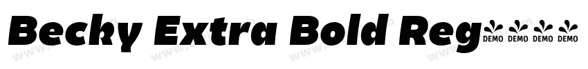 Becky Extra Bold Reg字体转换